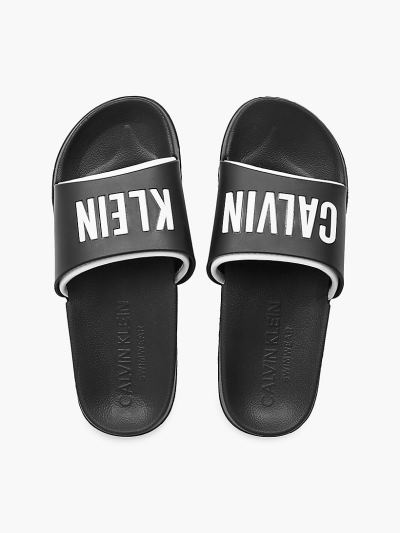 Calvin Klein Fürdőruha HU526937 | Calvin Klein Logo Férfi Papucs Fekete